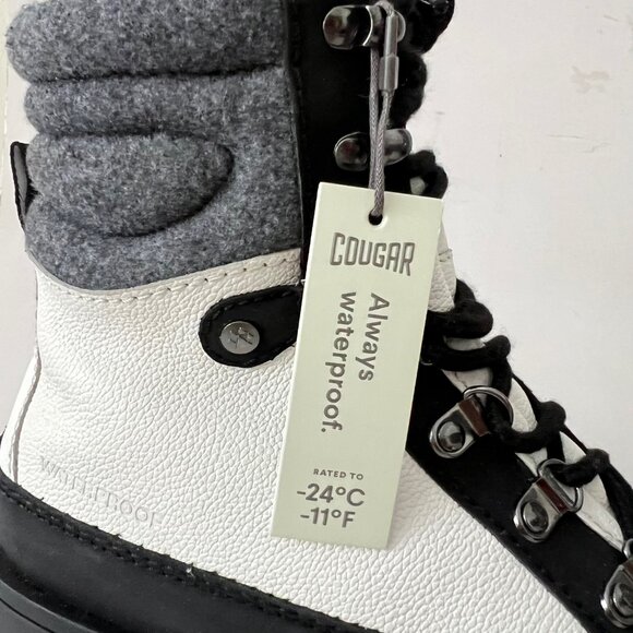 NEW Cougar Waterproof Winter Boot – White/Black- Size 7 - Picture 12 of 16